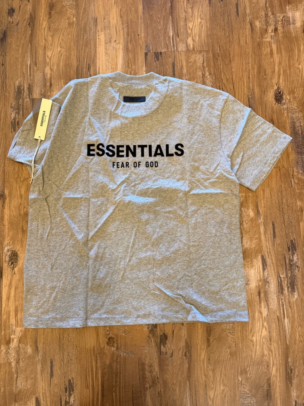 Essentials Men Short Sleeve Crewneck T-Shirt - Light Gray - Picture 2 of 2